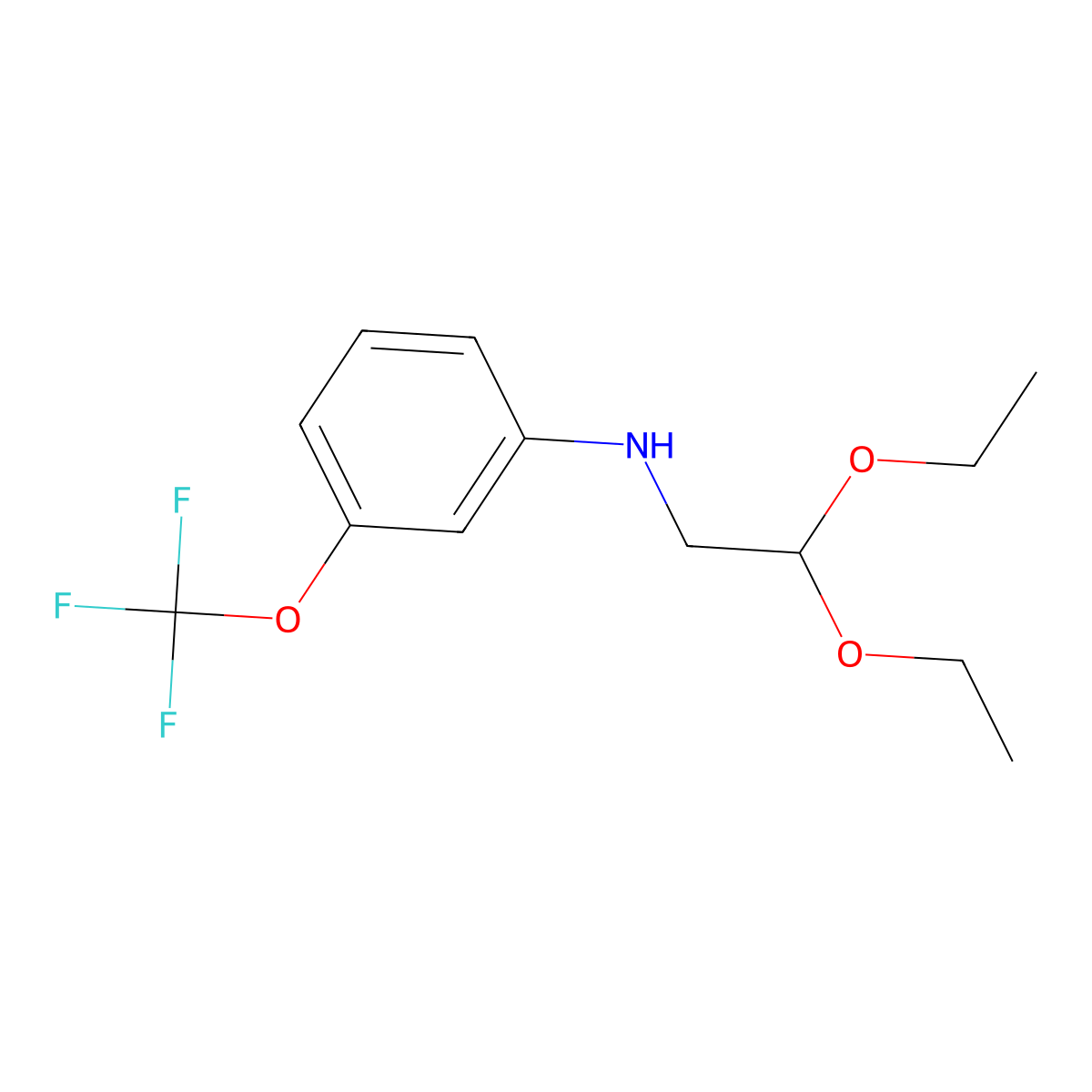 N-(2,2-diethoxyethyl)-3-(trifluoromethoxy)aniline molecular structure, CAS 1192477-98-7