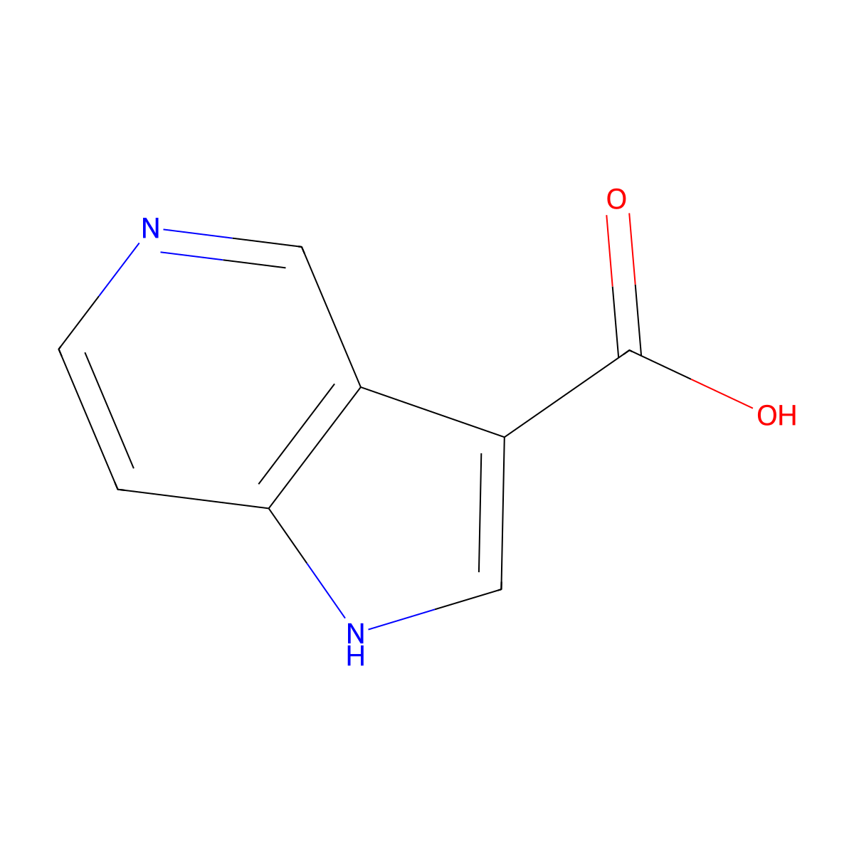 1H-pyrrolo[3,2-c]pyridine-3-carboxylic acid molecular structure, CAS 119248-43-0