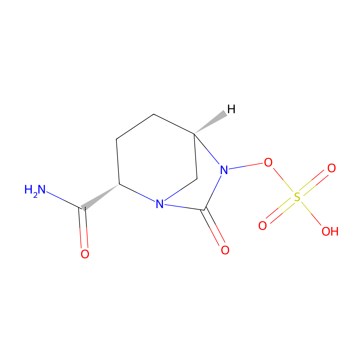Avibactam molecular structure, CAS 1192500-31-4