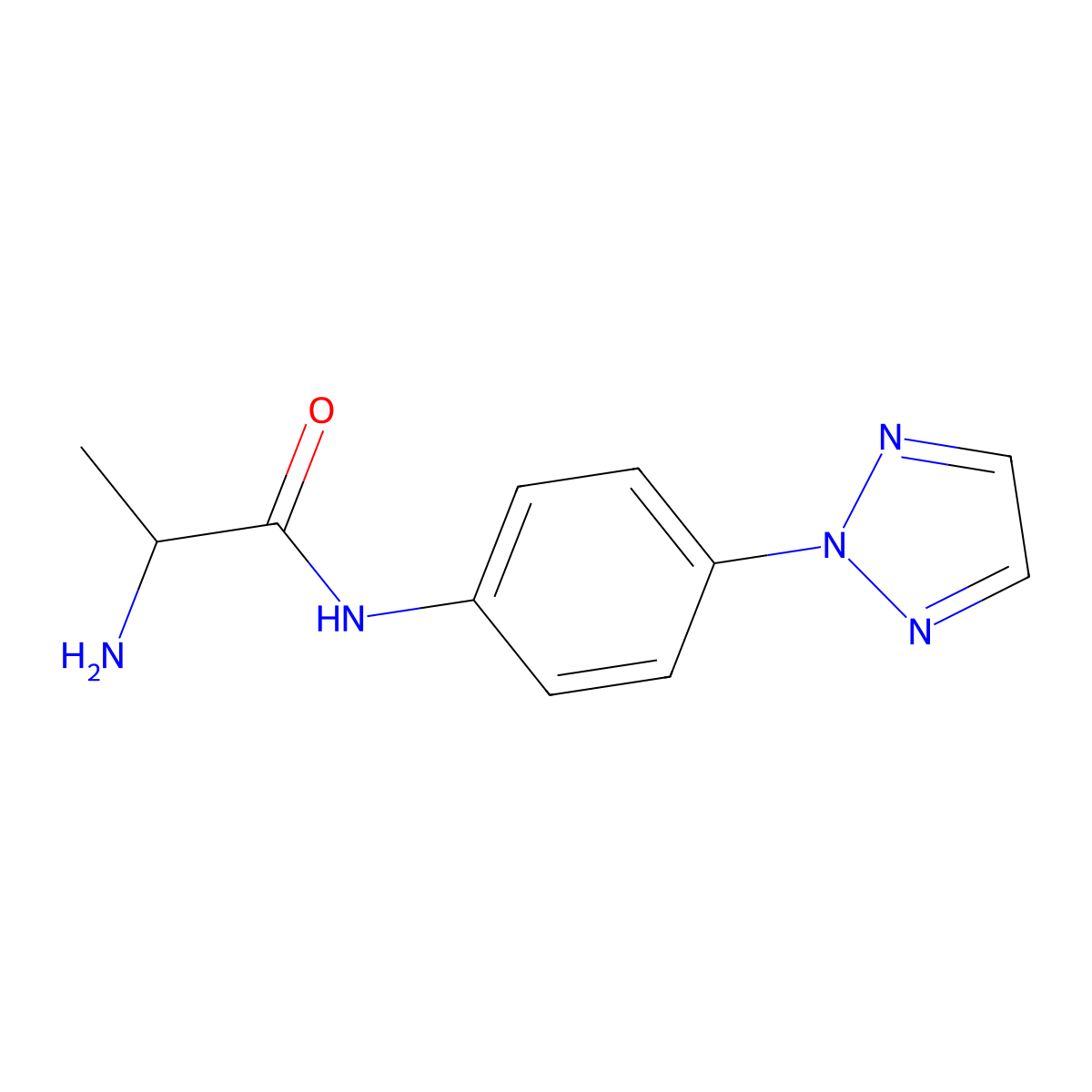 2-Amino-N-[4-(2H-1,2,3-triazol-2-yl)phenyl]propanamide molecular structure, CAS 1192500-76-7