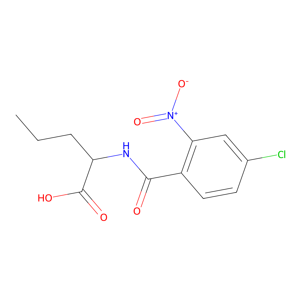 2-[(4-Chloro-2-nitrophenyl)formamido]pentanoic acid molecular structure, CAS 1192509-55-9