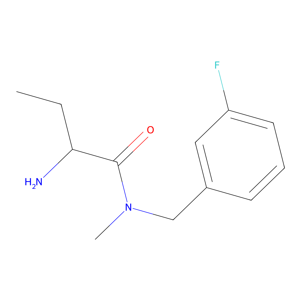 2-amino-N-[(3-fluorophenyl)methyl]-N-methylbutanamide molecular structure, CAS 1192510-70-5