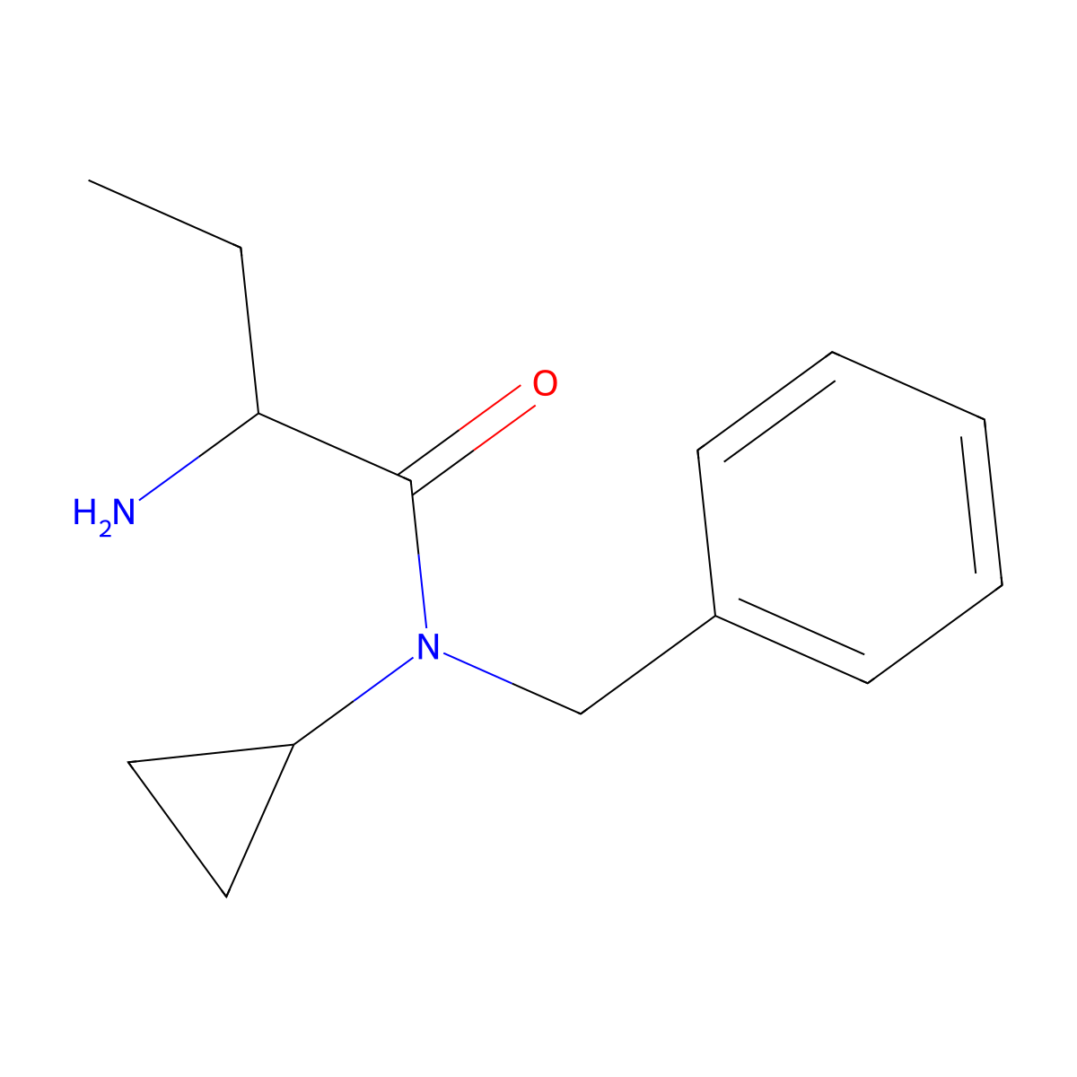 2-amino-N-benzyl-N-cyclopropylbutanamide molecular structure, CAS 1192510-76-1