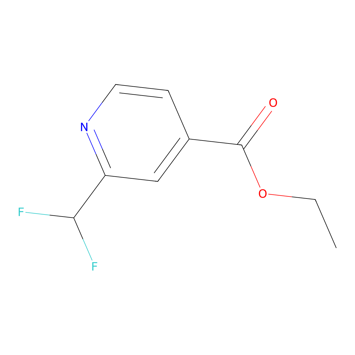 Ethyl 2-(difluoromethyl)pyridine-4-carboxylate molecular structure, CAS 1192539-75-5