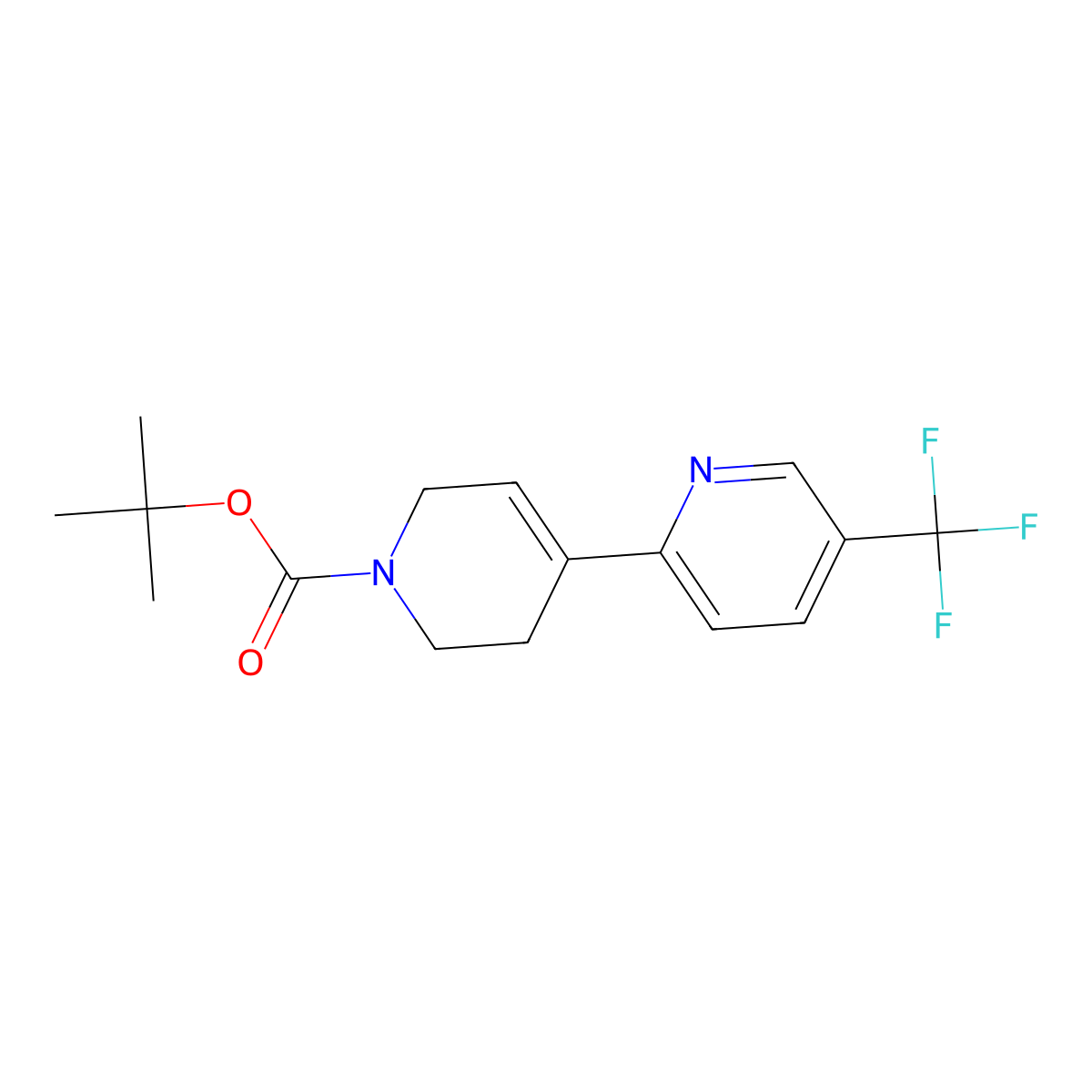 tert-Butyl 4-(5-(trifluoromethyl)pyridin-2-yl)-5,6-dihydropyridine-1(2H)-carboxylate molecular structure, CAS 1192539-76-6