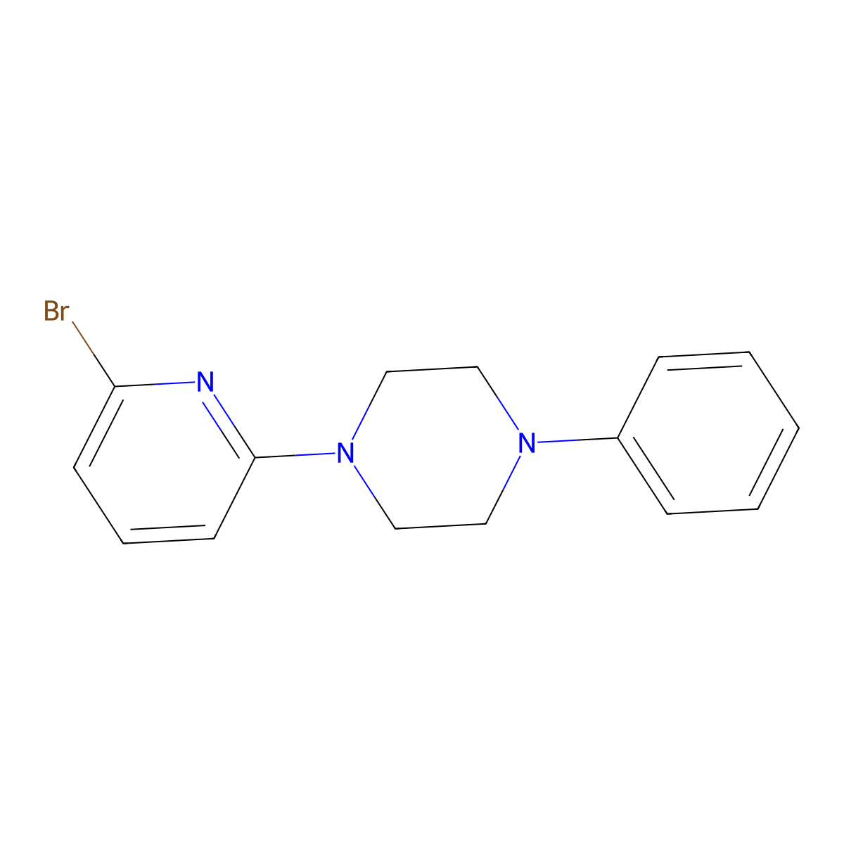 1-(6-Bromopyridin-2-yl)-4-phenylpiperazine molecular structure, CAS 1192539-78-8