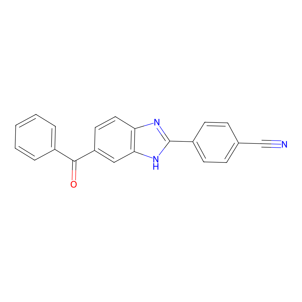 4-(5-Benzoyl-1H-benzo[d]imidazol-2-yl)benzonitrile molecular structure, CAS 1192541-69-7