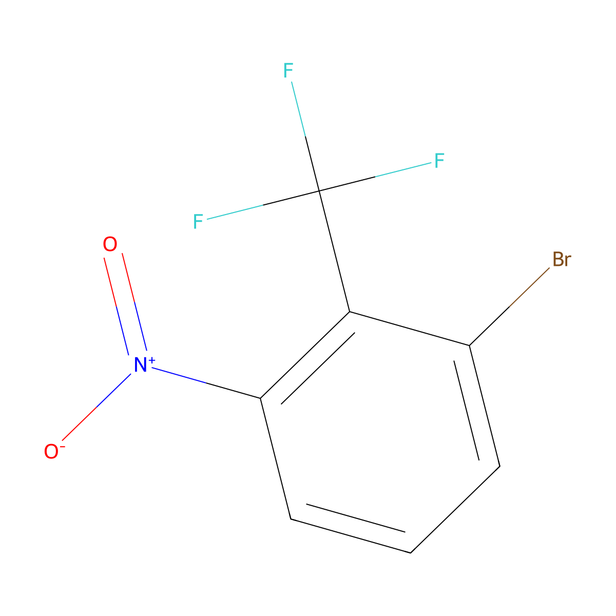 1-bromo-3-nitro-2-(trifluoromethyl)Benzene molecular structure, CAS 1192548-07-4