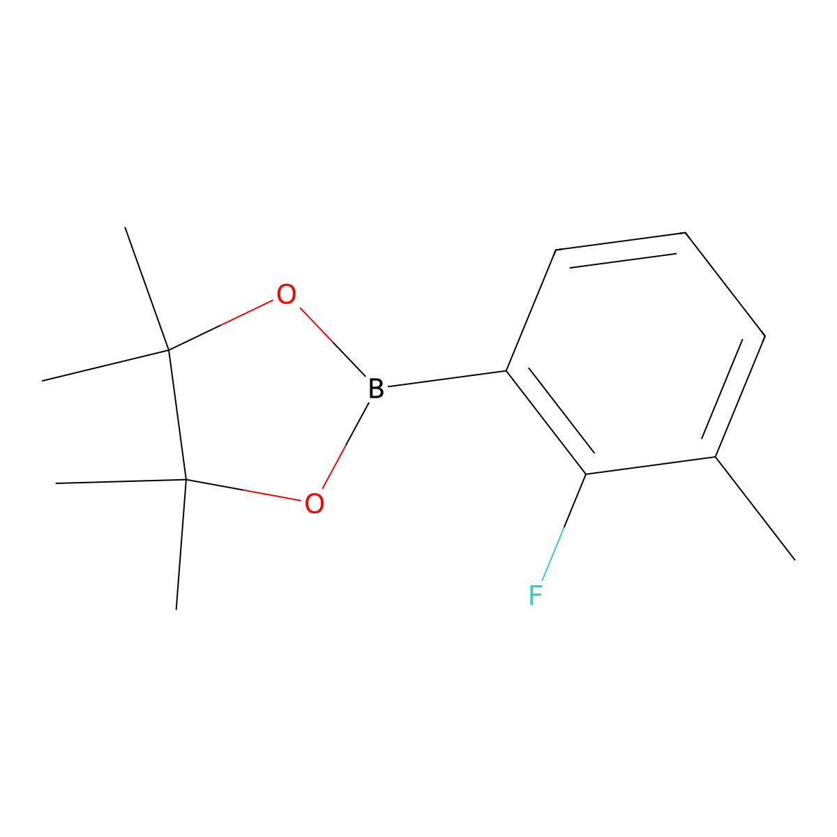 2-(2-Fluoro-3-methylphenyl)-4,4,5,5-tetramethyl-1,3,2-dioxaborolane molecular structure, CAS 1192548-08-5