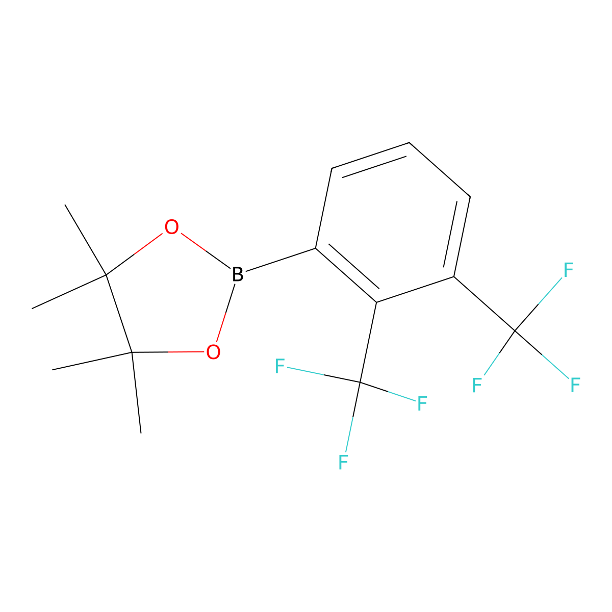 2-[2,3-Bis(trifluoromethyl)phenyl]-4,4,5,5-tetramethyl-1,3,2-dioxaborolane molecular structure, CAS 1192548-09-6