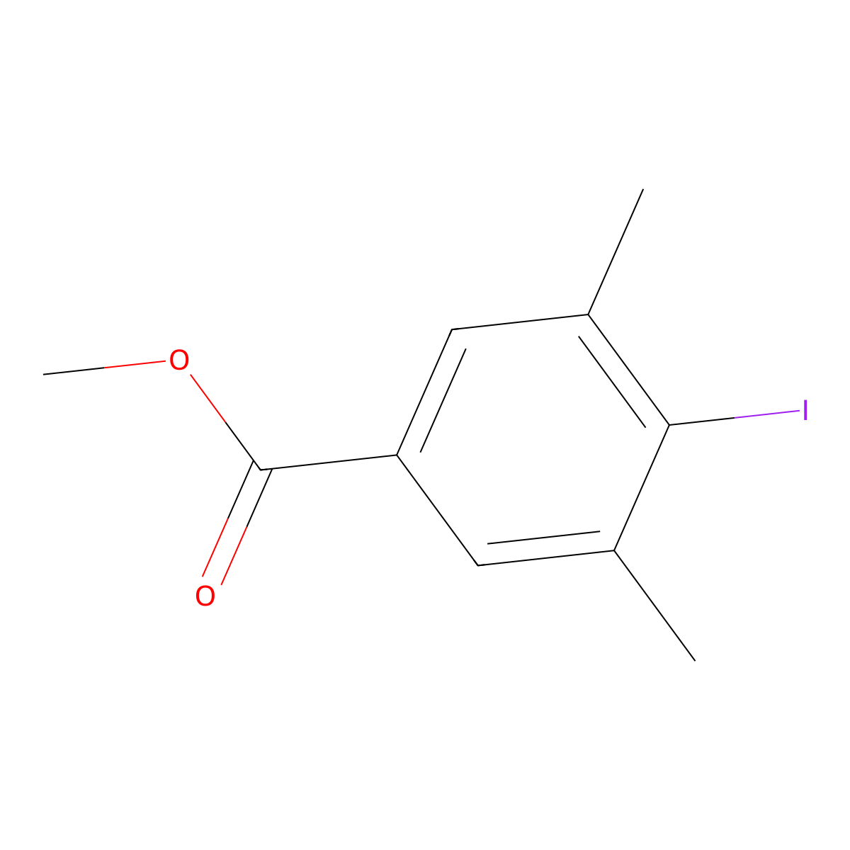 Methyl 4-iodo-3,5-dimethylbenzoate molecular structure, CAS 1192548-13-2