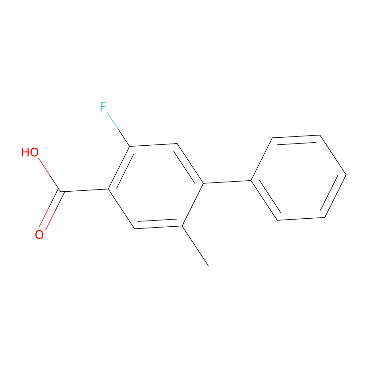 5-Fluoro-2-methyl-[1,1'-biphenyl]-4-carboxylic acid molecular structure, CAS 1192548-17-6