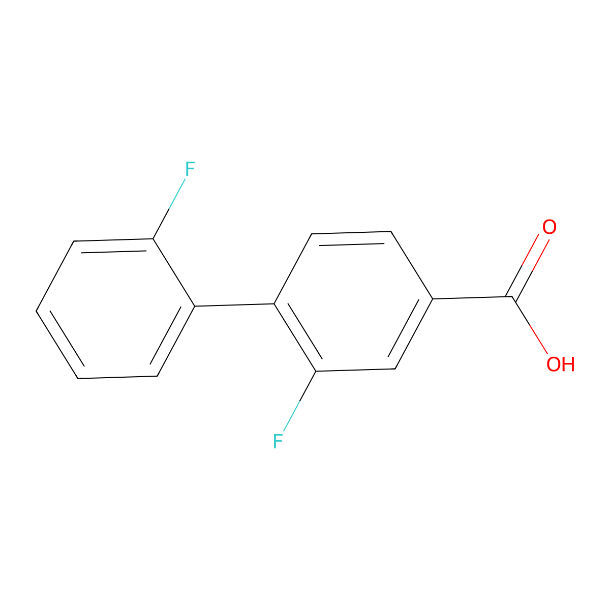 4-(2-Fluorophenyl)-3-fluorobenzoic acid molecular structure, CAS 1192548-50-7