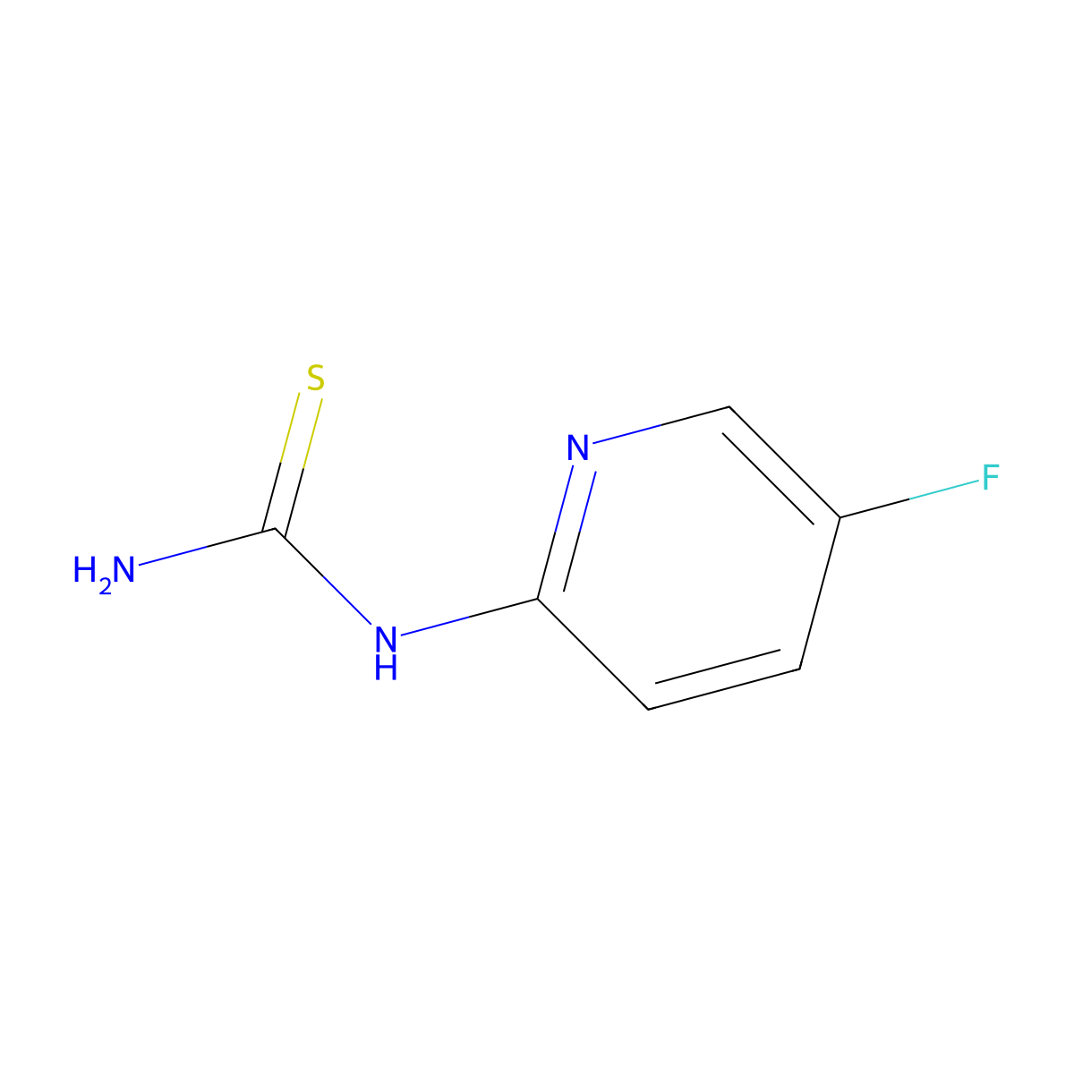 1-(5-Fluoropyridin-2-yl)thiourea molecular structure, CAS 1192559-25-3