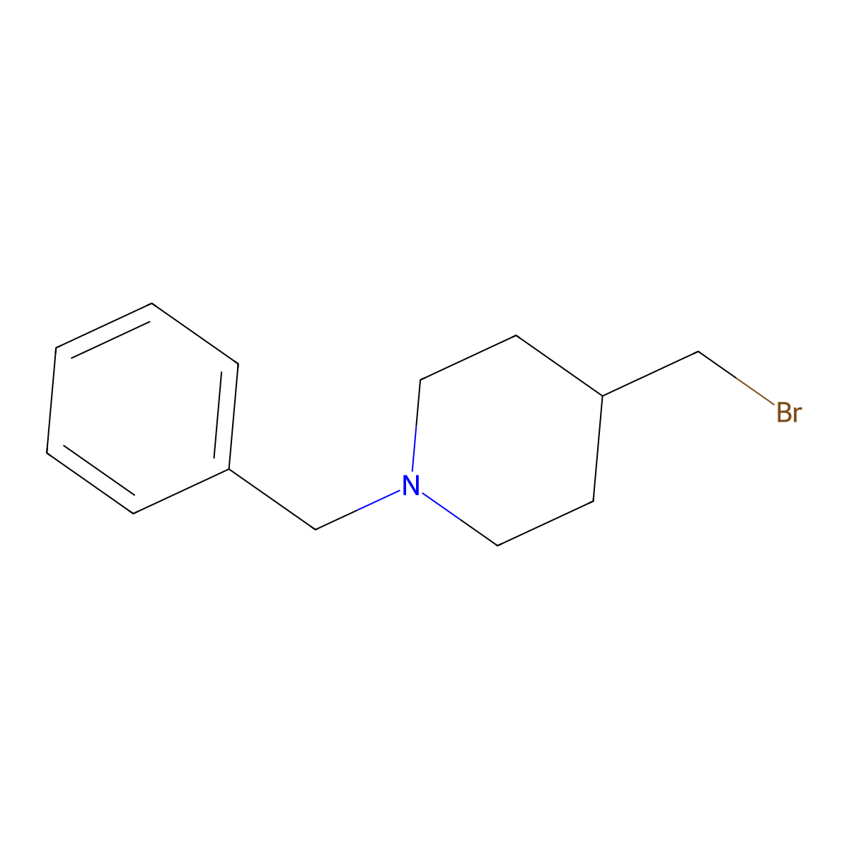 1-Benzyl-4-(bromomethyl)piperidine molecular structure, CAS 1192559-63-9