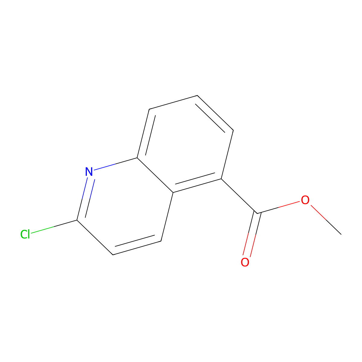 Methyl 2-chloroquinoline-5-carboxylate molecular structure, CAS 1192569-38-2