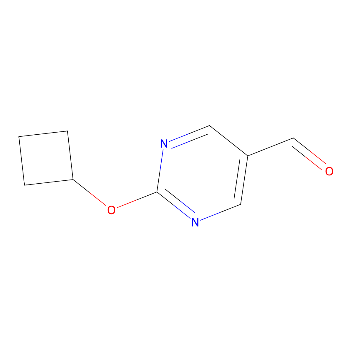 2-Cyclobutoxypyrimidine-5-carbaldehyde molecular structure, CAS 1192569-95-1