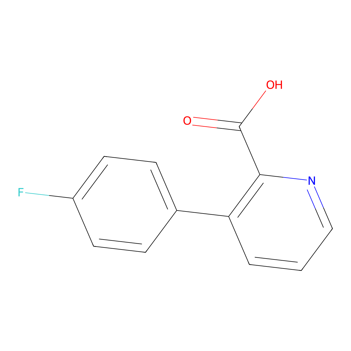 3-(4-Fluorophenyl)picolinic acid molecular structure, CAS 1192608-90-4