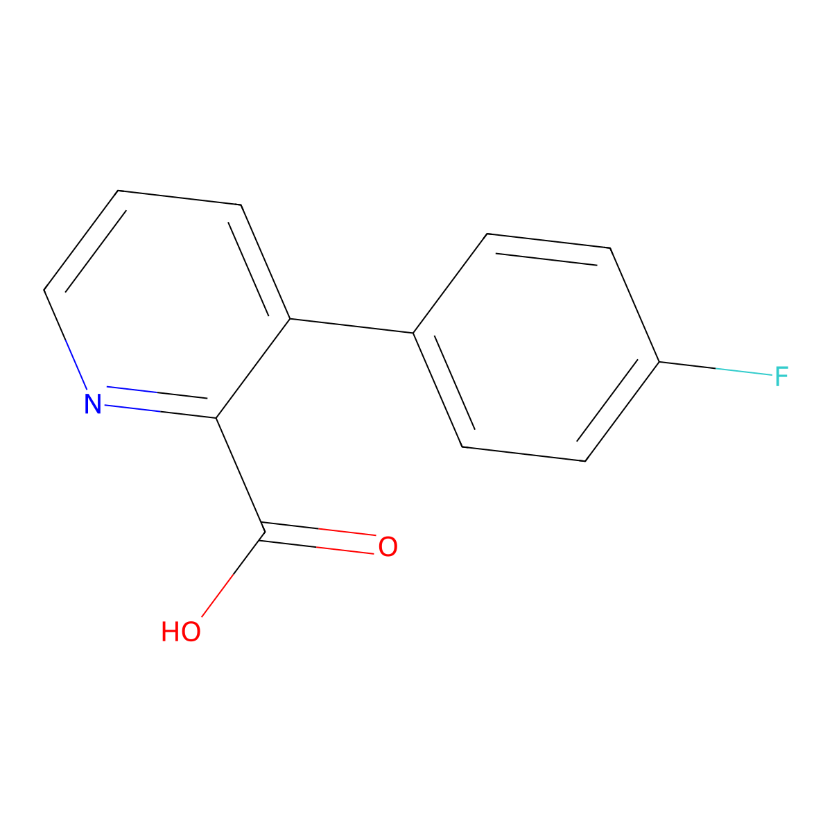 3-(4-Fluorophenyl)picolinic acid molecular structure, CAS 1192608-90-4