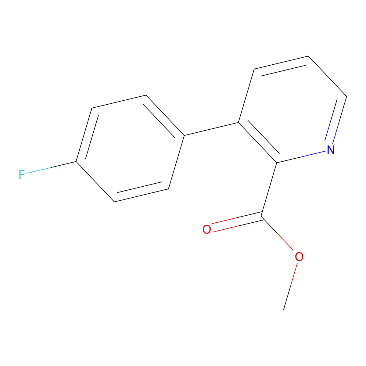 Methyl 3-(4-fluorophenyl)picolinate molecular structure, CAS 1192608-92-6