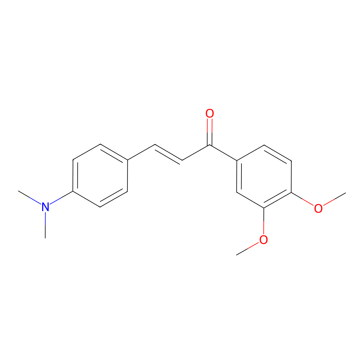 4-Dimethylamino-3',4'-dimethoxychalcone molecular structure, CAS 119261-24-4