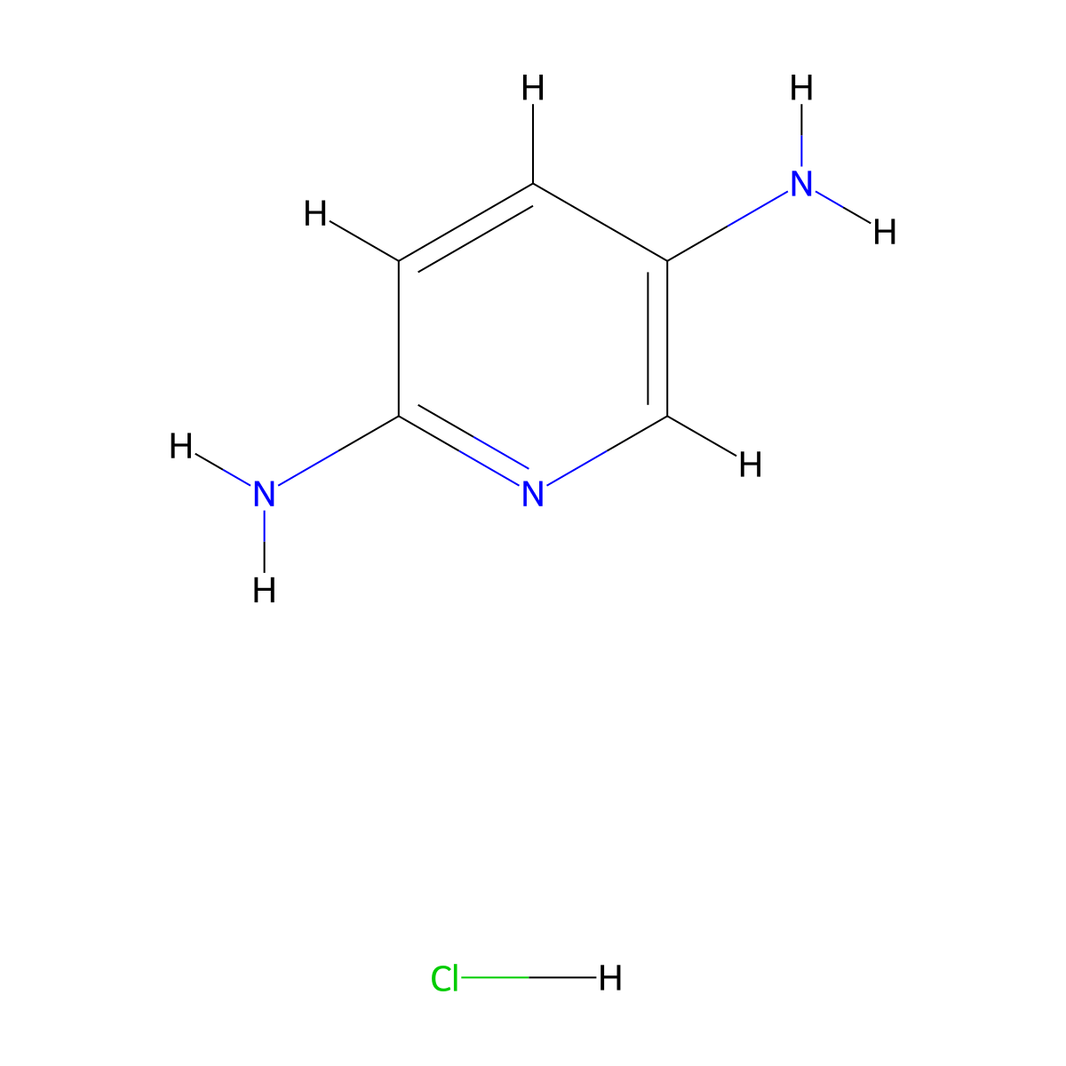 2,5-Diaminopyridine hydrochloride molecular structure, CAS 119261-84-6