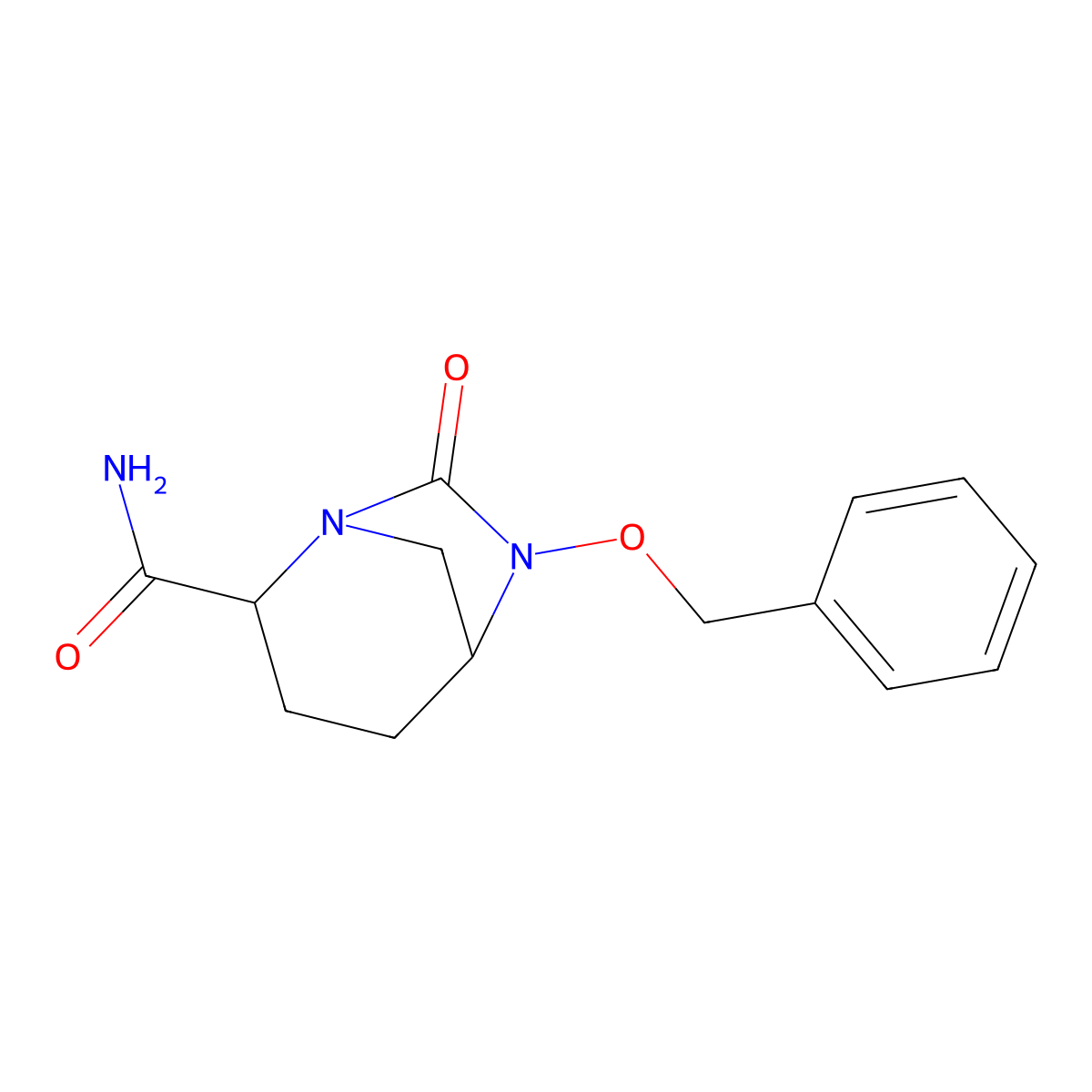 (2S,5R)-6-(benzyloxy)-7-oxo-1,6-diazabicyclo[3.2.1]octane-2-carboxamide molecular structure, CAS 1192651-49-2