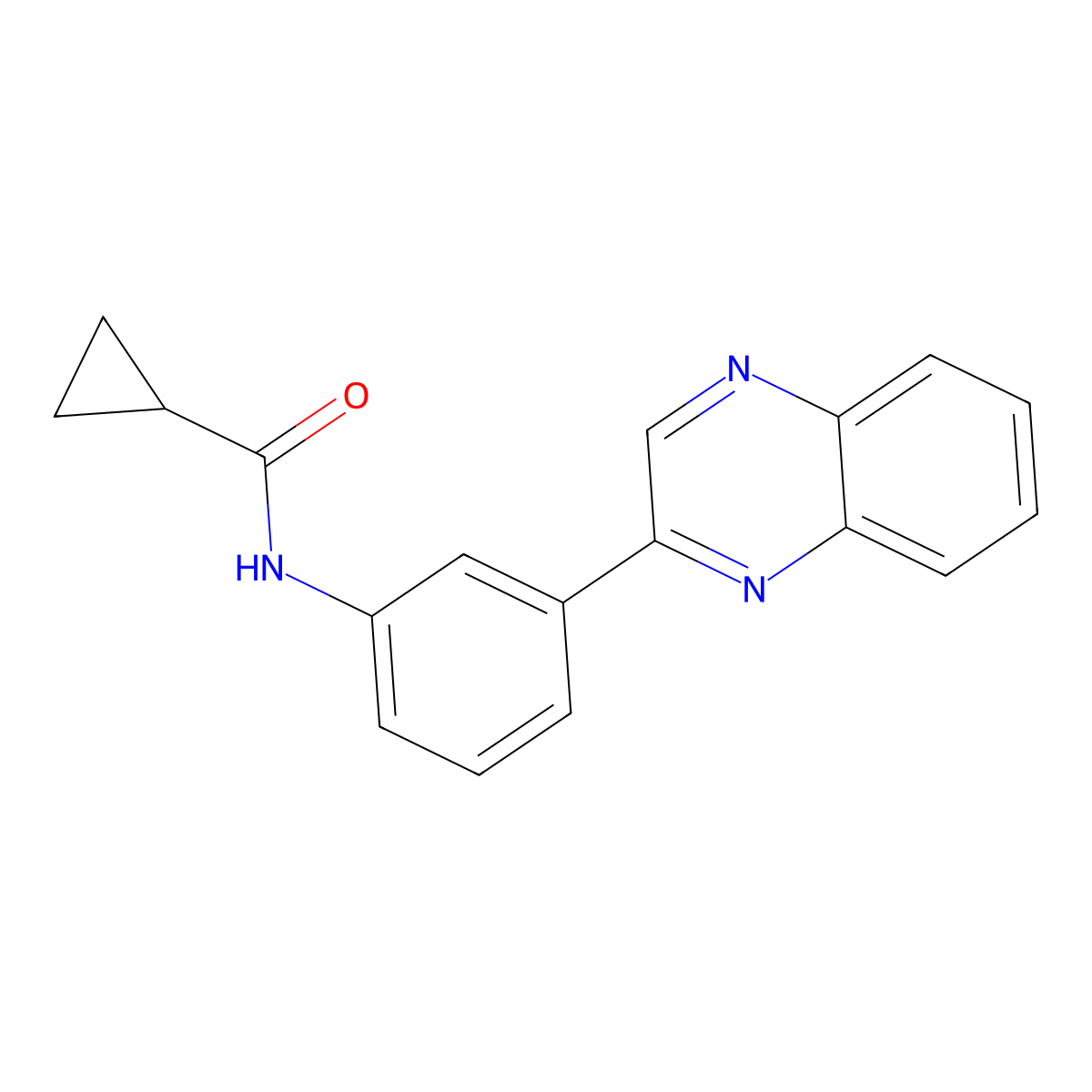 N-[3-(quinoxalin-2-yl)phenyl]cyclopropanecarboxamide molecular structure, CAS 1192655-71-2