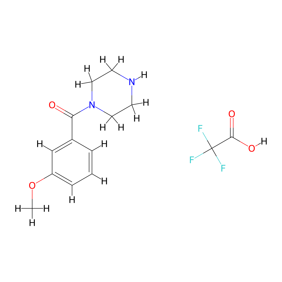 1-(3-Methoxybenzoyl)piperazine trifluoroacetate molecular structure, CAS 1192656-37-3
