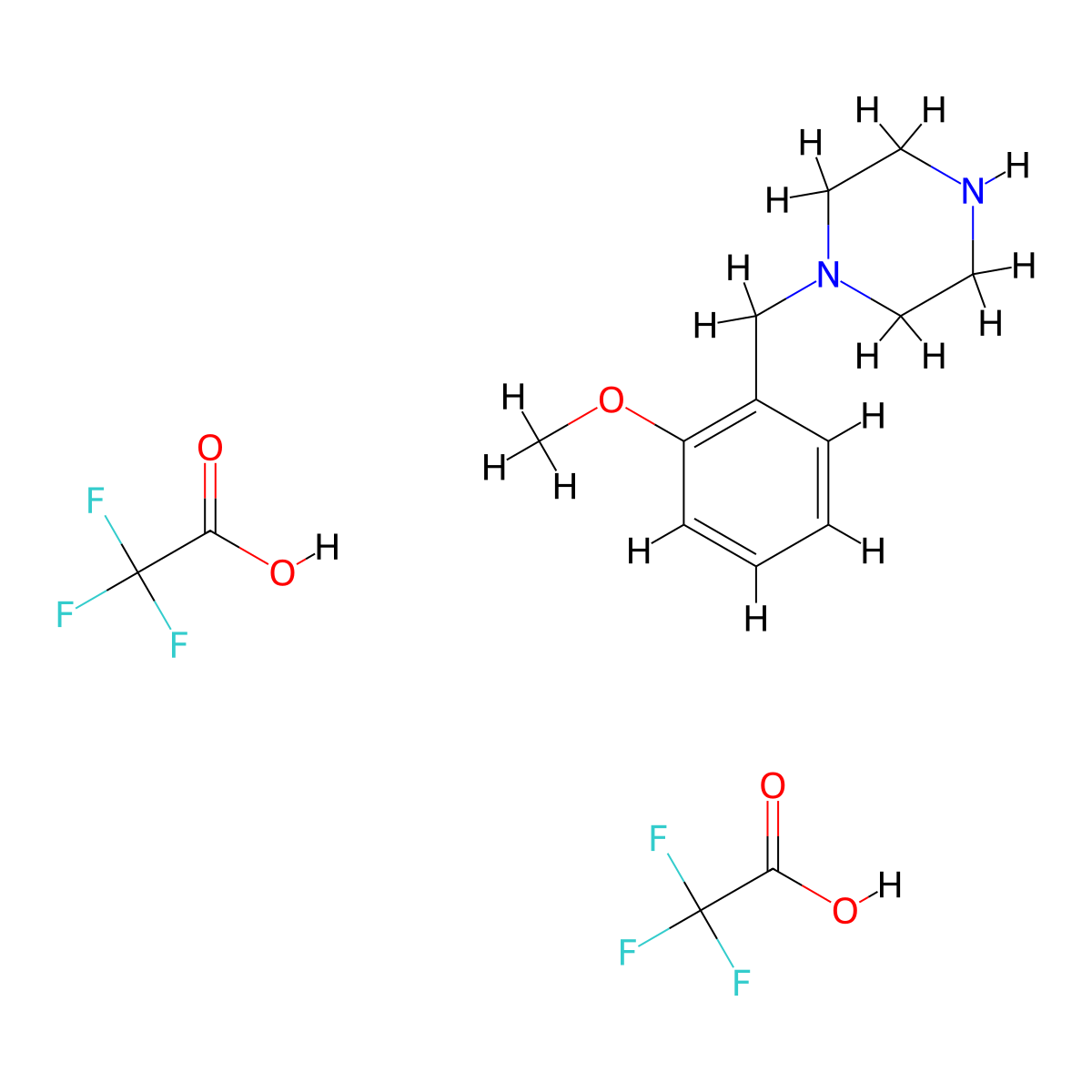 1-(2-Methoxybenzyl)piperazine bis(trifluoroacetate) molecular structure, CAS 1192656-95-3