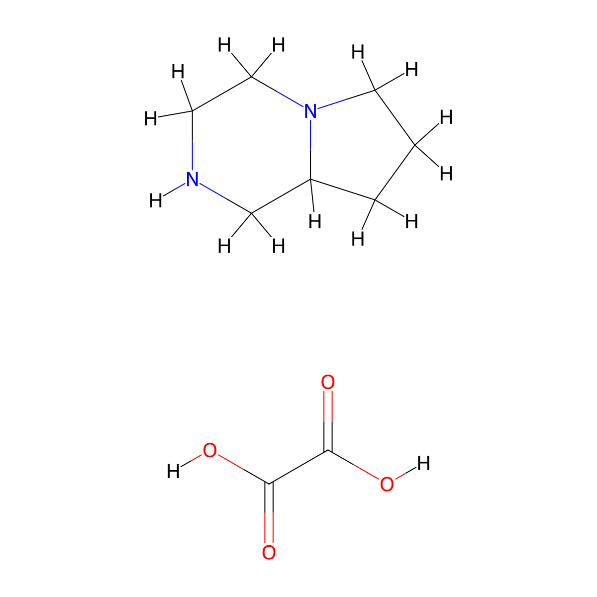 Octahydropyrrolo[1,2-a]pyrazine oxalate molecular structure, CAS 1192657-15-0