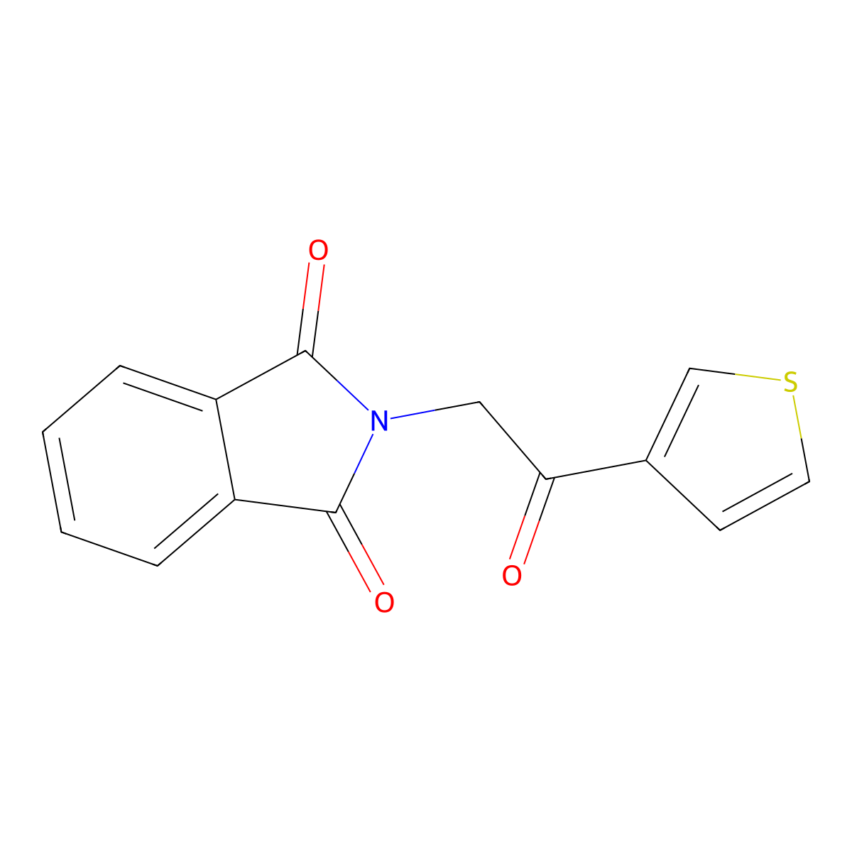 2-[2-Oxo-2-(3-thienyl)ethyl]-1H-isoindole-1,3(2H)-dione molecular structure, CAS 1192657-16-1