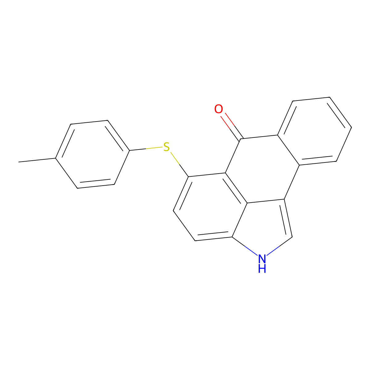 5-[(4-Methylphenyl)thio]naphth[1,2,3-cd]indol-6(2H)-one molecular structure, CAS 1192657-37-6