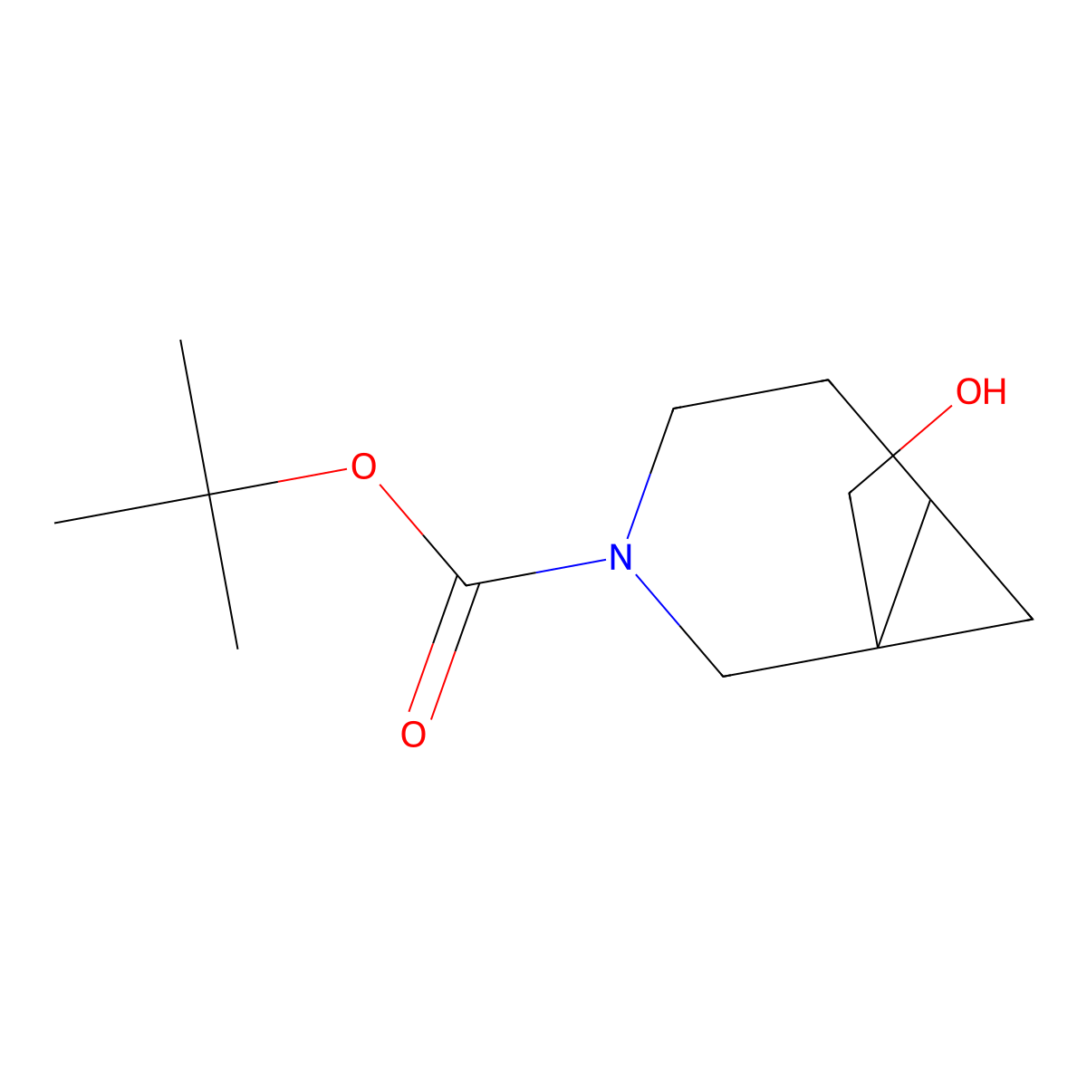 tert-Butyl 1-(hydroxymethyl)-3-azabicyclo[4.1.0]heptane-3-carboxylate molecular structure, CAS 1192688-51-9