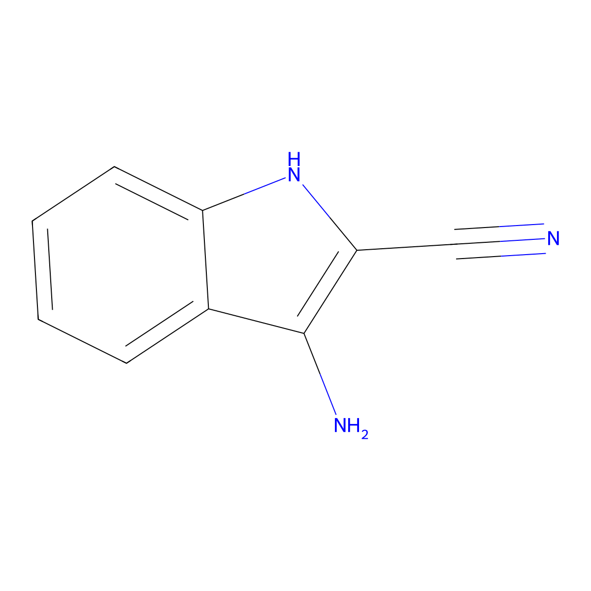 3-amino-1H-indole-2-carbonitrile molecular structure, CAS 1192690-93-9
