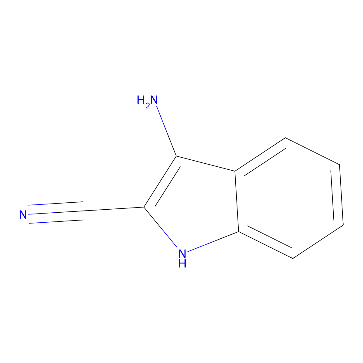 3-amino-1H-indole-2-carbonitrile molecular structure, CAS 1192690-93-9