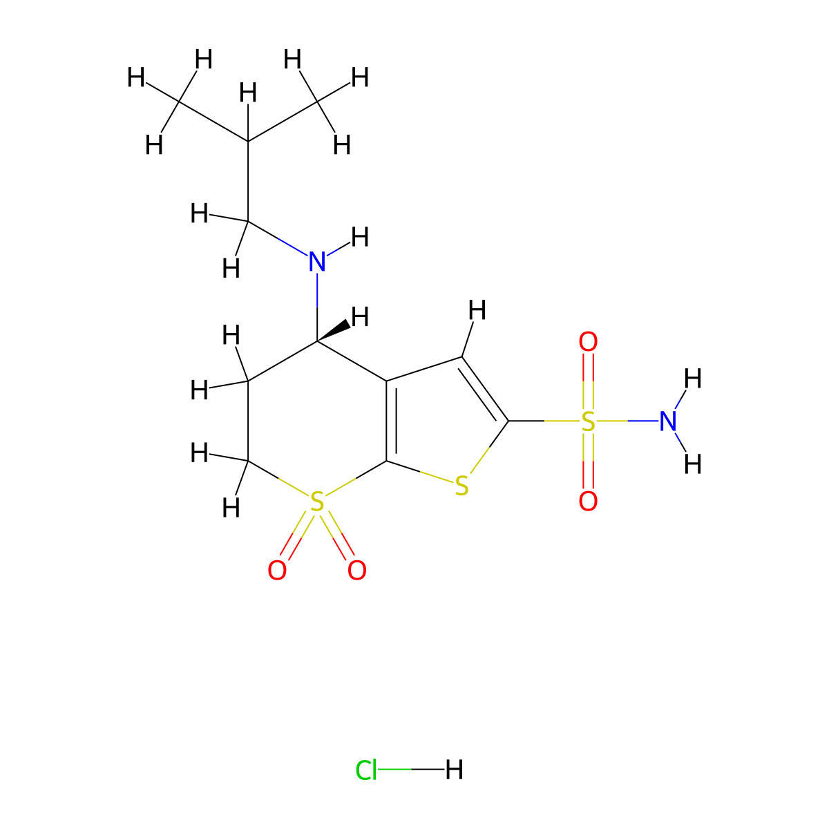 Sezolamide Hydrochloride molecular structure, CAS 119271-78-2