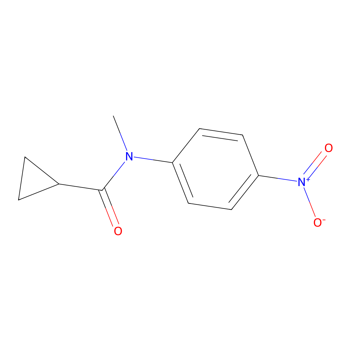 N-methyl-N-(4-nitrophenyl)cyclopropanecarboxamide molecular structure, CAS 1192711-89-9