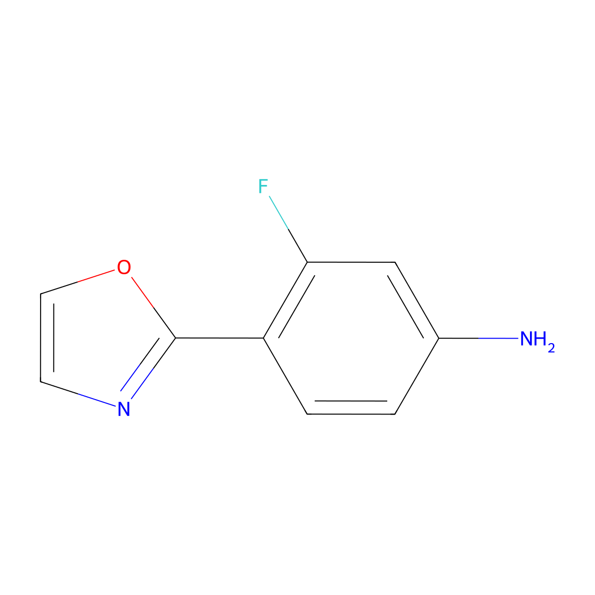 3-Fluoro-4-(2-oxazolyl)benzenamine molecular structure, CAS 1192720-06-1