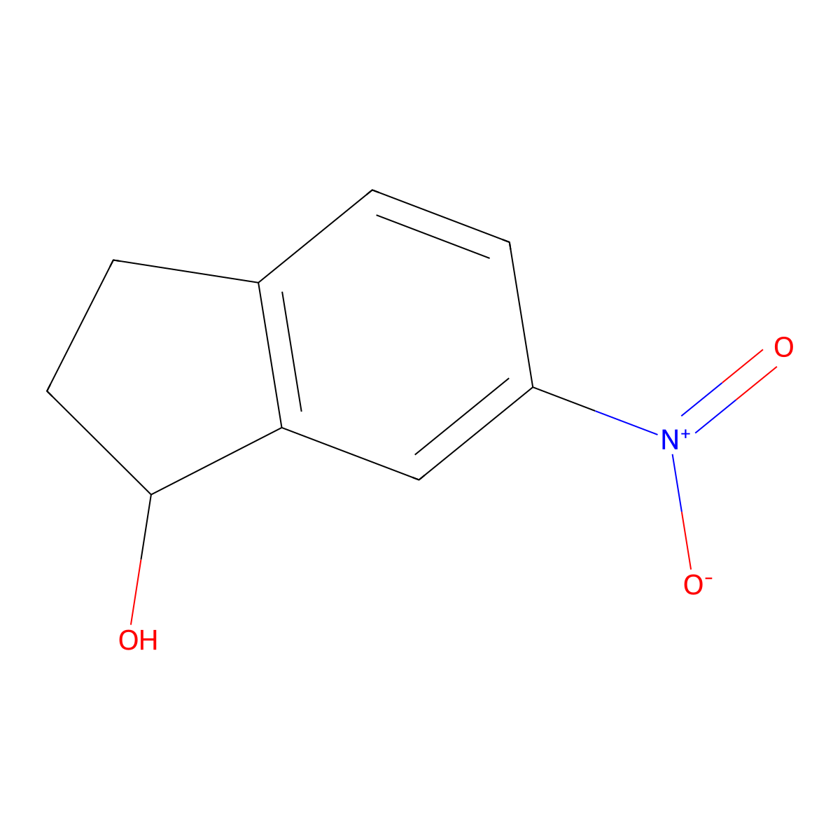 6-nitro-2,3-dihydro-1H-inden-1-ol molecular structure, CAS 119273-81-3