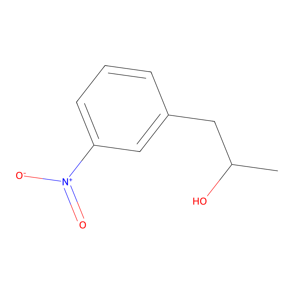 1-(3-Nitrophenyl)propan-2-ol molecular structure, CAS 119273-83-5