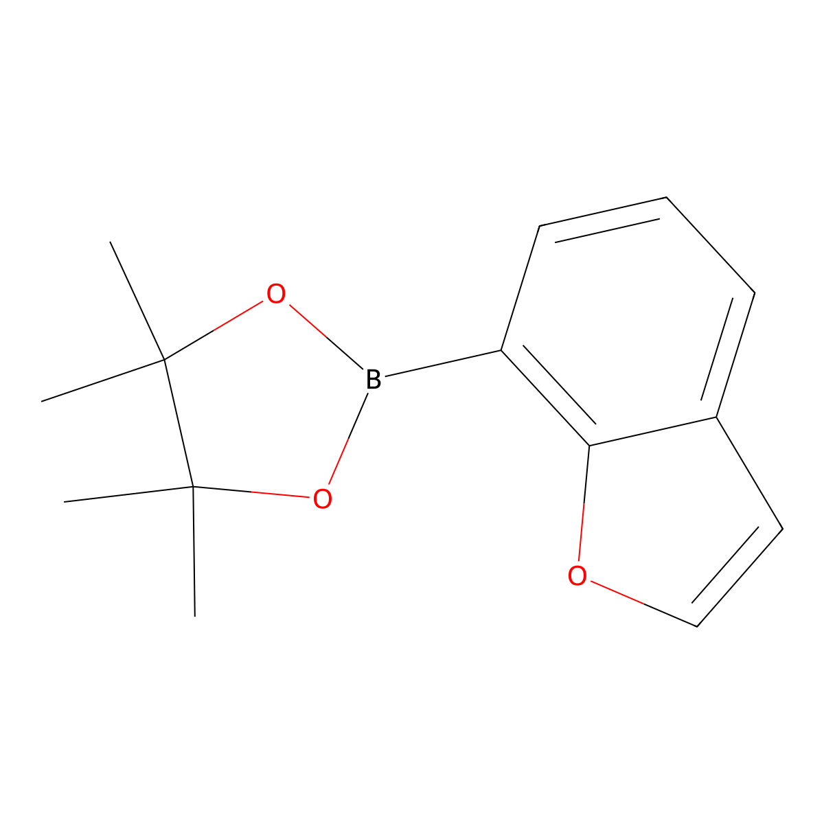 2-(1-Benzofuran-7-yl)-4,4,5,5-tetramethyl-1,3,2-dioxaborolane molecular structure, CAS 1192755-14-8