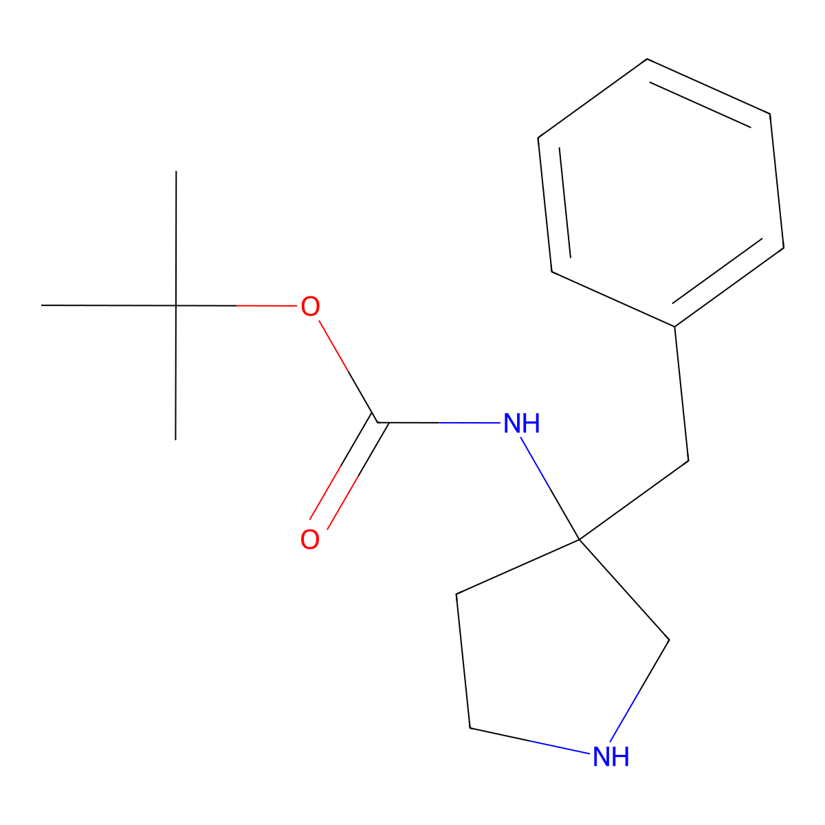tert-butyl N-(3-benzylpyrrolidin-3-yl)carbamate molecular structure, CAS 1192756-57-2