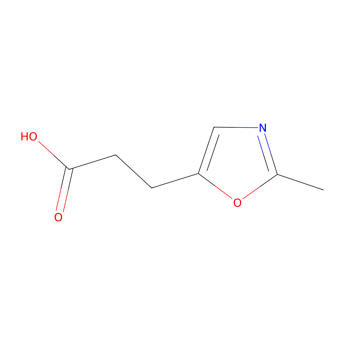 3-(2-Methyl-1,3-oxazol-5-yl)propanoicacid molecular structure, CAS 1192759-39-9