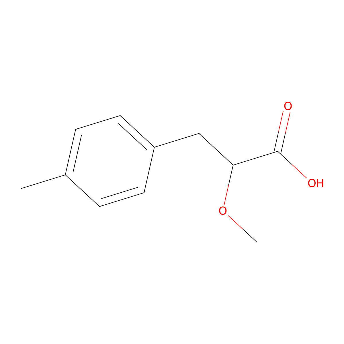 2-Methoxy-3-(4-methylphenyl)propanoic acid molecular structure, CAS 1192772-97-6