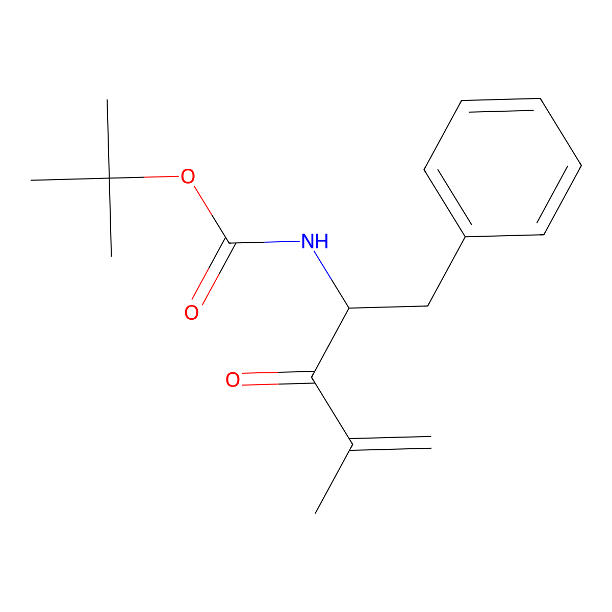(S)-tert-butyl (4-methyl-3-oxo-1-phenylpent-4-en-2-yl)carbamate molecular structure, CAS 1192773-70-8