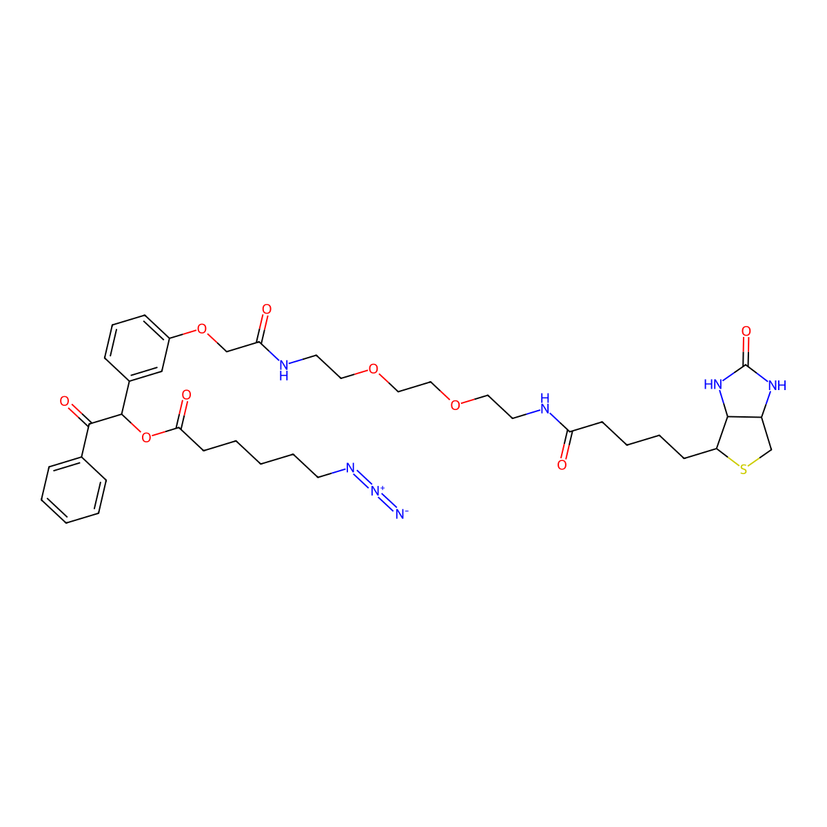 UV Cleavable Biotin-PEG2-Azide molecular structure, CAS 1192802-98-4