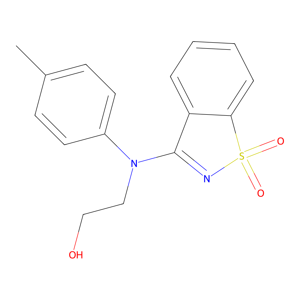 2-[(1,1-Dioxido-1,2-benzothiazol-3-yl)(4-methylphenyl)amino]ethanol molecular structure, CAS 1192804-87-7
