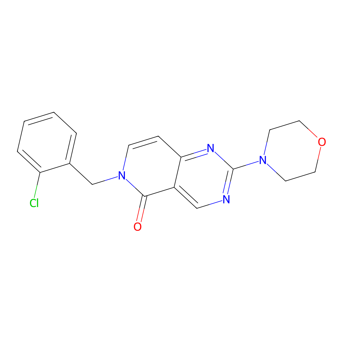 6-(2-chlorobenzyl)-2-(morpholin-4-yl)pyrido[4,3-d]pyrimidin-5(6H)-one molecular structure, CAS 1192804-96-8