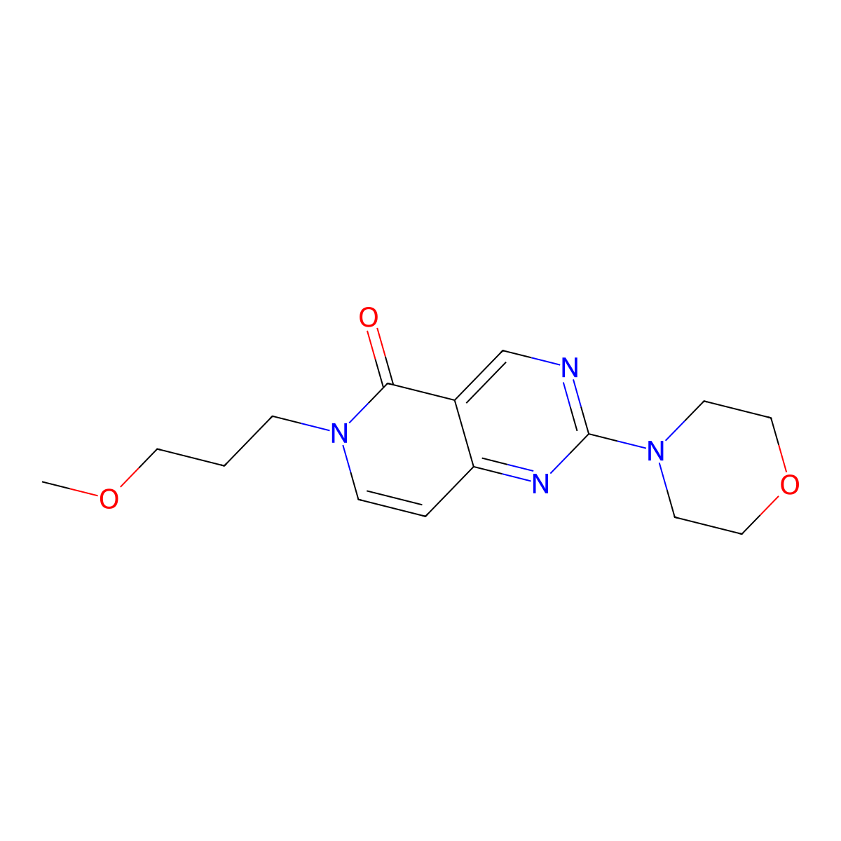 6-(3-methoxypropyl)-2-morpholinopyrido[4,3-d]pyrimidin-5(6H)-one molecular structure, CAS 1192805-22-3